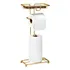 Porta Papel Higiênico Dourado De Chão Suporte De Celular Cor Dourado Fosco