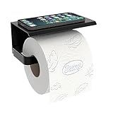 Porta Papel Higiênico Inox De Parede Banheiro Preto MAX