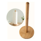 Porta Papel Toalha Bambu Cozinha Suporte Vertical Mesa