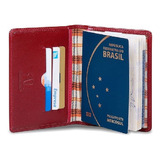 Porta Passaporte Documento Couro Legitimo Ref