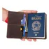 Porta Passaporte Documentos Cartões/cédulas Couro Bovino Cor Marrom-escuro