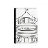 Porta Passaporte Padrão Templo Do Céu Da China Arquitetura Notecase Burse Capa Carteira Porta Cartões Multicolor