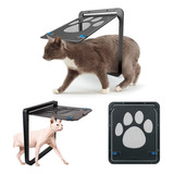 Porta Pet Magnética Passagem Cachorro Gato Cor Preto