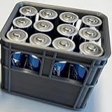 Porta Pilhas Organizador Mini Engradado De Pilhas  Bateria 9V Azul 