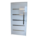 Porta Pivotante De Aluminio Branco 210x110