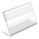 Porta Preço Etiqueta Display Acrílico Cristal 2mm Kit 10 Un