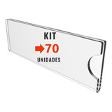 Porta Preço Etiqueta Parede 9 X 4 Cm Kit 70 Peças