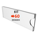 Porta Preço Etiqueta Parede 9 X 6 Cm Kit 60 Peças