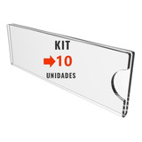 Porta Preço Etiqueta Parede Acrílico 4 X 6 Cm Kit 10 Peças