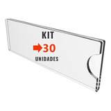 Porta Preço Etiqueta Parede Acrílico 4 X 6 Cm Kit 30 Peças