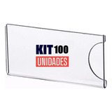 Porta Preço Etiqueta Parede Acrílico 7 X 3 Cm 100 Peças