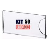 Porta Preço Etiqueta Parede Acrílico 7 X 3 Cm Kit 50 Peças