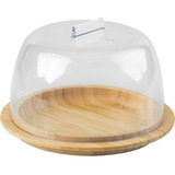 Porta Queijo Minas Queijeira Com Tampa Base Bambu
