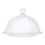 Porta Queijo Queijeira Em Cristal Com Tampa 19 5x13cm Lyor