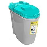 Porta Ração Compartimento Armazenador De Ração Dispenser Home Plast Pet 25L Com Concha Dosadora Azul