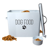 Porta Ração Pet Container C tampa E Colher Metal Dolce Home