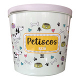Porta Ração Petisco Pote Com Tampa Hermético Pet Cães Gatos