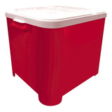 Porta Ração Pote Cachorro Até 15 Kg Novas Cores Furacão Pet Cor Vermelho Liso