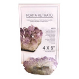 Porta Retrato 10x15 Pedra Natural Drusa De Ametista