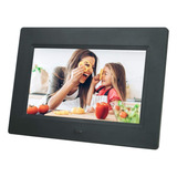 Porta Retrato Digital 7 Som Video Mp3 Mp4 Com Controle Cor Preto