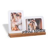 Porta Retrato Família Duplo 10x15cm Branco