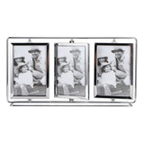 Porta Retrato Metal Giratorio Triplo Para 6 Fotos 10x15cm