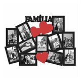Porta Retrato Mosaico Família Grande Em Mdf 11 Fotos 10x15cm