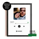 Porta Retrato Personalizado Com Foto Música E Álbum Digital