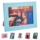 Porta Retrato Premium Fosco C vidro 15x21 P Mesa Ou Parede Cor Azul bebê Cor