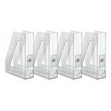 Porta Revista Acrimet 278 1 Classic Fume Pacote Com 4 Un Cor Cristal