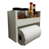 Porta Rolo De Papel Toalha Parede Cozinha Espaço De Temperos