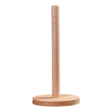Porta Rolo Papel Toalha Bambu Cozinha Suporte Vertical Mesa