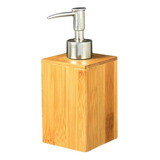 Porta Sabonete Liquido Dispenser Em Bambu Banheiro