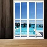 Porta Sacada De Alumínio 4 Folhas Sequenciais Móveis 210 X 180cm Linha 25 Preto