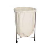 Porta Saco Hamper Em Inox Com Rodinhas  suporte Hamper 