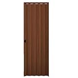 Porta Sanfonada Interna Plasbil Pvc Relevo Mogno 210 X 90 Cm