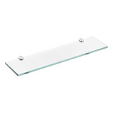 Porta Shampoo Prateleira De Vidro Incolor Banheiro 40cm 1 Un