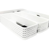 Porta Talher Gaveta Branco C 4 Organizador Modular 30x10x06