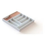 Porta Talher Organizador De Gaveta Sob Medida Mdf Bp Branco