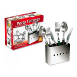 Porta Talheres Aço Inox Colher Faca Garfo Escorredor Pia
