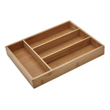 Porta Talheres D Gaveta Organizador Resistente Bambu Cozinha