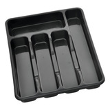 Porta Talheres De Gaveta Organizador Resistente Cozinha Cor Preto
