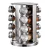 Porta Tempero Giratório   Base Inox   16 Potes   Dolce Home Cor Prata