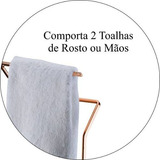 Porta Toalha De Rosto Mãos Para Bancada Banheiro Luxo Cor Rose Gold