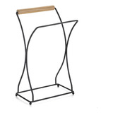 Porta Toalha Duplo Rosto Lavabo Aço Preto Eco Design Arthi