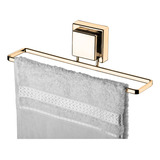 Porta Toalha Lavabo Rosto Banheiro Ventosa Dourado