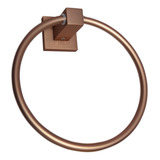 Porta Toalha Rosto Mãos Dourado Fosco Argola Banheiro Metal