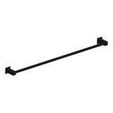 Porta Toalha Toalheiro De Banho Preto Fosco 80cm Aço Inox