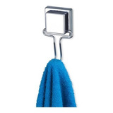 Porta Toalha Toalheiro Gancho Cabide Preto Fixa Sem Furo