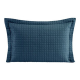 Porta Travesseiro Matelado Pastilha Lavive Plaza 50x70cm Cor Azul Petróleo Porta Travesseiro Plaza